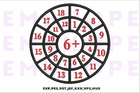 Addition Wheel 6: A Bright Educational Embroidery for Sellers