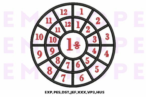 Division Wheel 1: A Playful, Practical Embroidery Design for Educational Merchandise