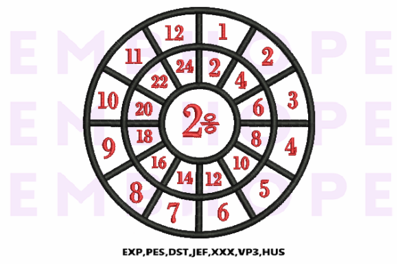 Division Wheel 2: A Bright Embroidery Design for Seasonal Learning Gifts