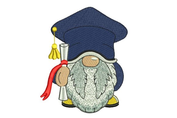 Graduation Gnome: A Seasonal Embroidery Gem