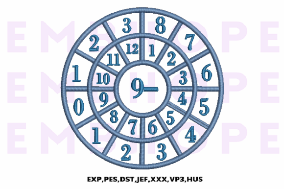 Minus Wheel 9 – A Bright Embroidery Design for Playful Learning Wear