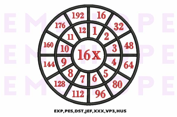 Multiplication Math Wheels 16X: A Bright Addition to Seasonal Embroidery