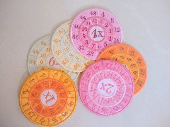 Multiplication Wheels 1x–10x: A Bright Embroidery Design for Learning and Crafting