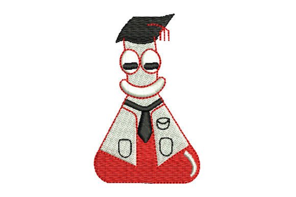Science Test Tube Doctor: A Clever Embroidery Design for Craft Fairs