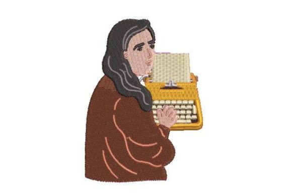 Woman Using a Typewriter Embroidery Review